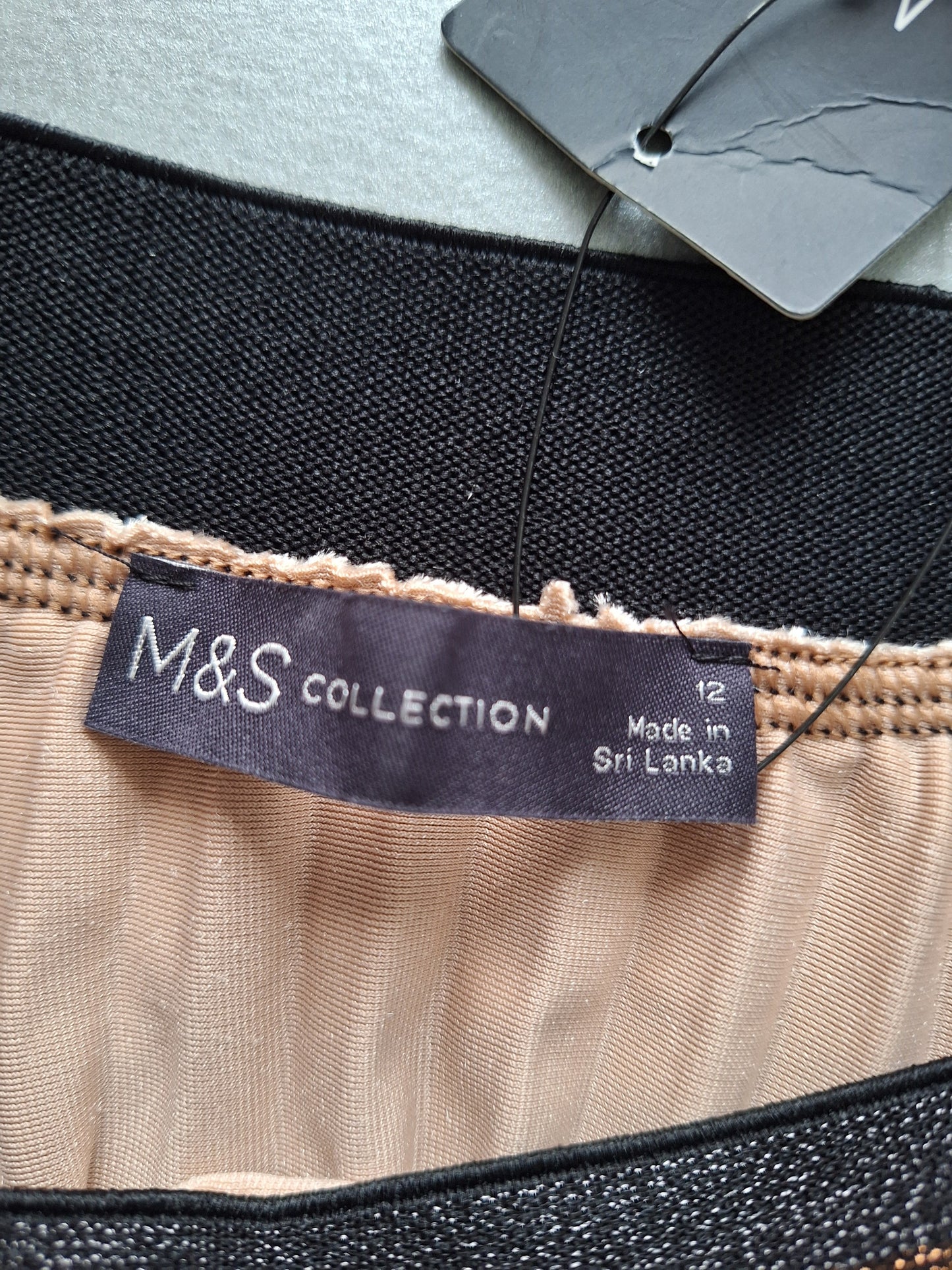 M&S Collection Soft Velvet Pleated Midi Skirt UK 12