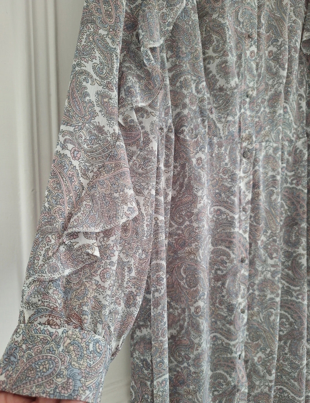 River Island Sheer Paisley Maxi Dress UK 16