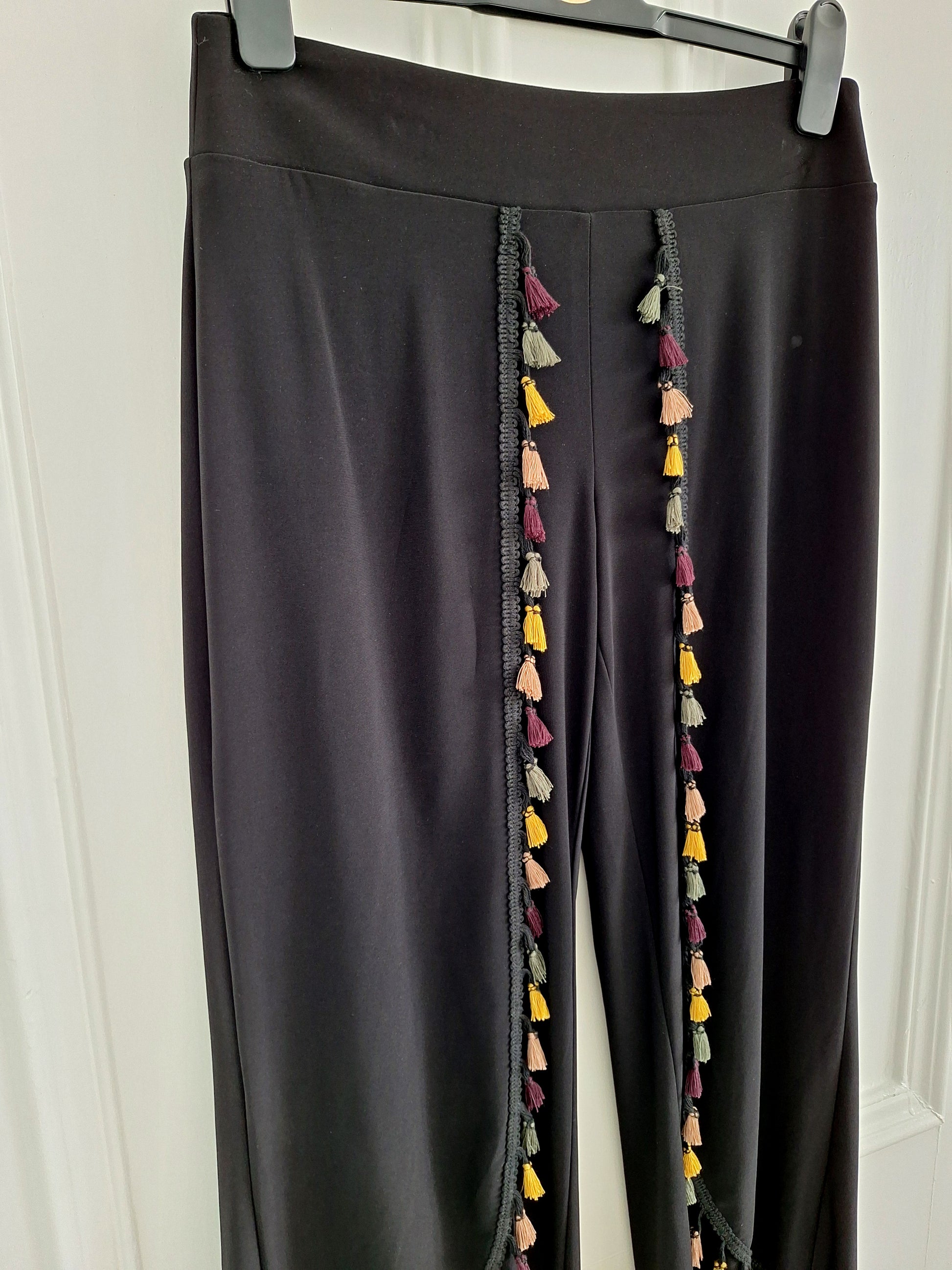 Joseph Ribkoff Tassel High Low Trousers UK 10 - Side