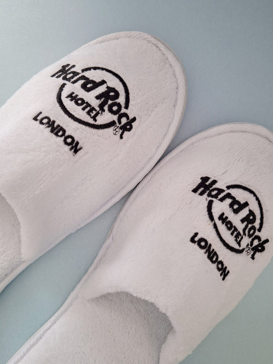 Hard Rock Hotel London Towelling Slippers - Front
